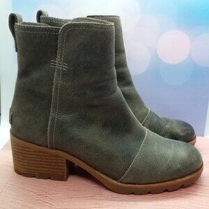 Green SOREL Leather Boots Women's 7.5